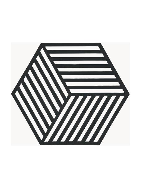 Posavasos de silicona Hexagon, Silicona, Negro, An 14 x L 16cm