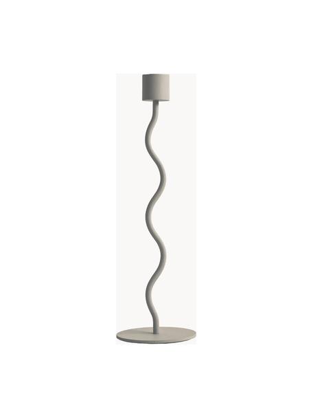 Candelabro Curved, 26 cm, Acero inoxidable con pintura en polvo, Beige claro, Ø 8 x Al 26 cm