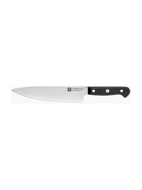 Cuchillo chef Gourmet, Plateado, negro, L 32 cm