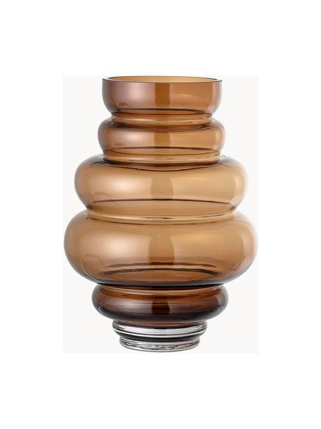 Designová skleněná váza Bulli, Sklo, Jantarová, Ø 18 cm, V 24 cm