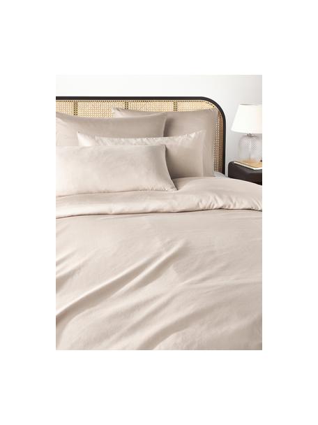 Baumwollsatin-Bettdeckenbezug Comfort in Beige, Webart: Satin Fadendichte 250 TC,, Beige, B 135 x L 200 cm