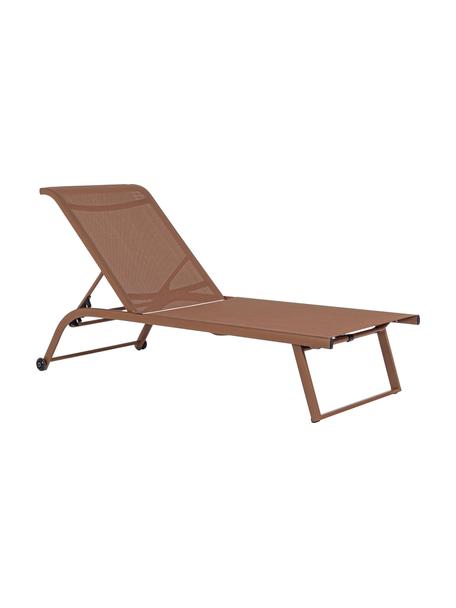 Leżak ogrodowy Taylor, Stelaż: aluminium malowane proszk, Brązowy, S 70 x D 182 cm