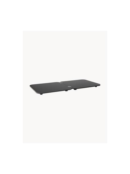 Plaque de fond avec pieds pour chaise longue Grow, Noir, larg. 70 x long. 138 cm