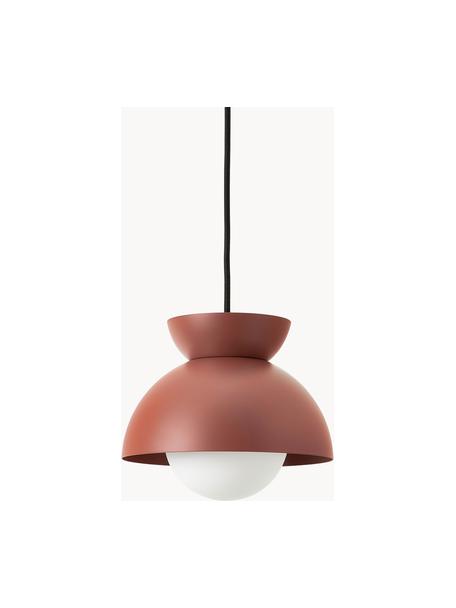 Lampada piccola a sospensione di design Butterfly, Paralume: metallo rivestito, Rosso vino, Ø 21 x Alt. 19 cm