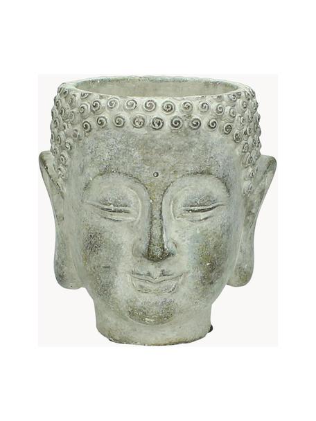 Kleiner Übertopf Head aus Beton, Beton, Grau, B 13 x H 14 cm