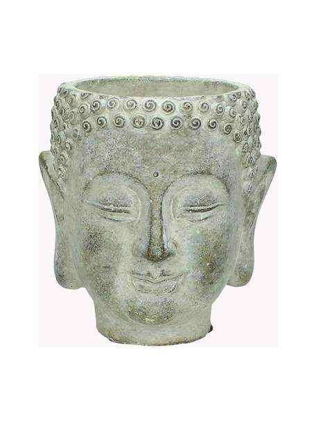 Menší obal na kvetináč z betónu Head, Betón, Olivovozelená, Š 13 x V 14 cm