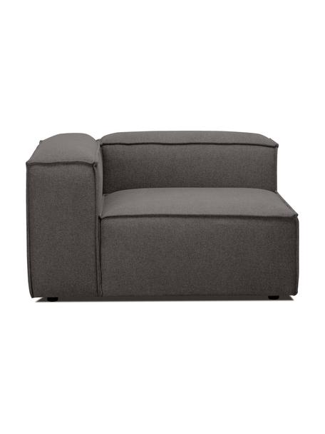 Moduł narożny Lennon, Tapicerka: 100% poliester Dzięki tka, Stelaż: lite drewno sosnowe, cert, Nogi: tworzywo sztuczne, Antracytowa tkanina, S 119 x G 119 cm, lewostronna