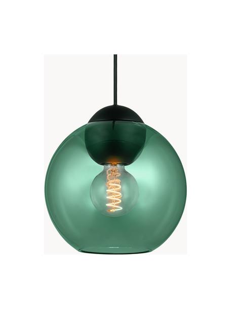 Lampa wisząca ze szkła Bubbles, różne rozmiary, Szałwiowy zielony, czarny, Ø 14 x W 14 cm