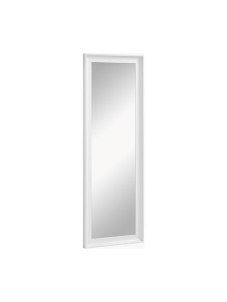 Eckiger Wandspiegel Romila mit Rahmen, Rahmen: Kunststoff, Rückseite: Mitteldichte Holzfaserpla, Spiegelfläche: Spiegelglas, Weiß, B 52 x H 153 cm