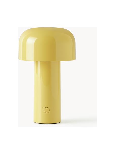 Lampa stołowa LED z funkcją przyciemniania Bellhop, Tworzywo sztuczne, Cytrynowy żółty, błyszczący, Ø 13 x W 20 cm