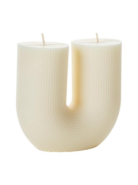 Candela Zoe, Cera, Bianco crema, Larg. 11 x Alt. 11 cm