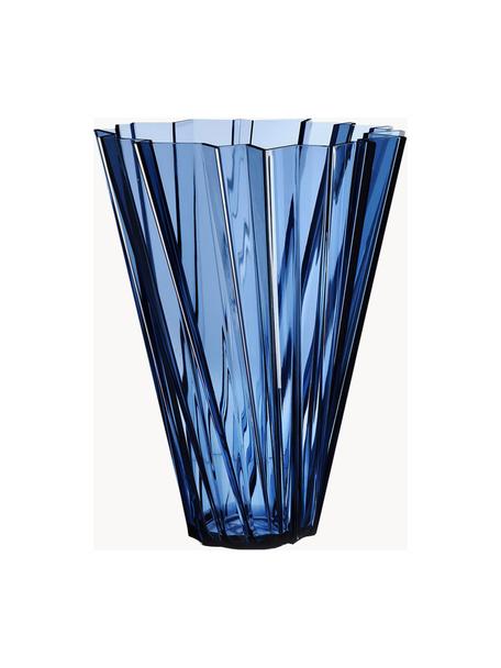 Große Vase Shanghai, Acrylglas, Blau, transparent, Ø 35 x H 44 cm