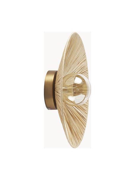Dizajnová nástenná lampa Zailo, Odtiene zlatej, Ø 35 x V 14 cm