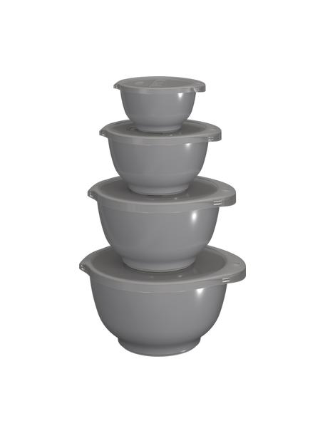Set de cuencos pequeños con tapadera Margrethe, 3 uds., Melamina, Gris claro, Set de diferentes tamaños