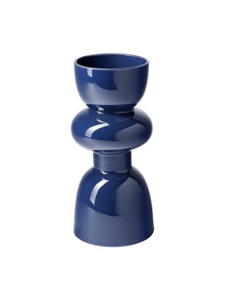 Jarrón de gres Sarus, Gres, Azul, Ø 16 x Al 35 cm