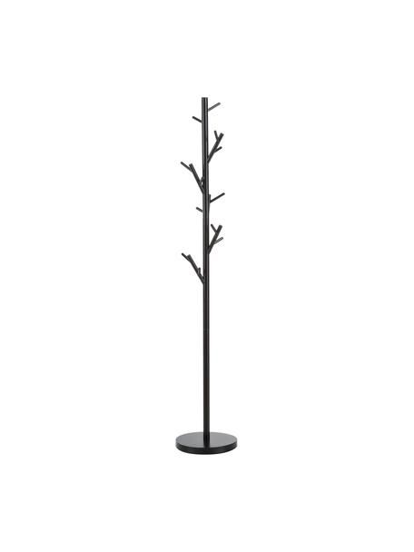 Věšák na oblečení s 18 háčky Tree, Prášková ocel, Černá, Ø 28 cm, V 170 cm