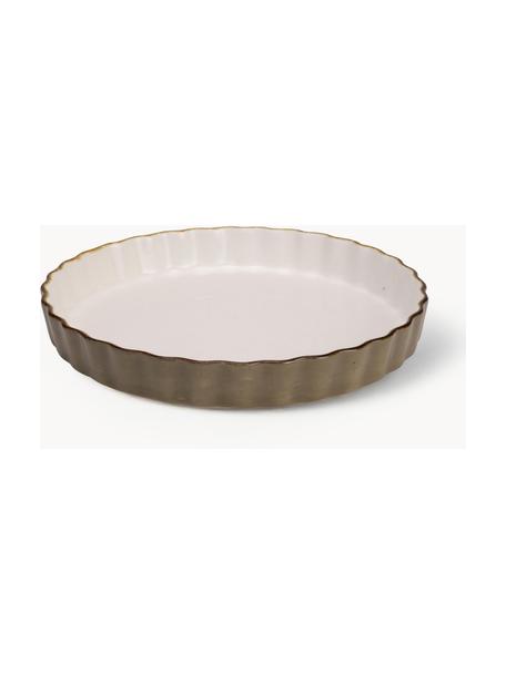 Plat de cuisson en porcelaine Brisbane, Porcelaine, Taupe, beige clair, Ø 27 x haut. 4 cm