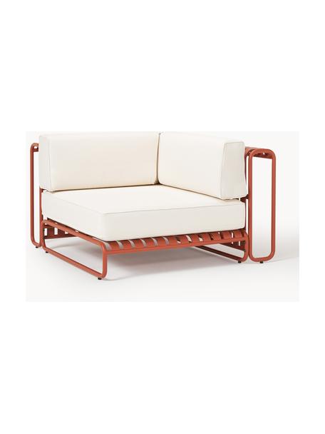 Tuin hoekmodule Caio, Bekleding: 100% polyester Met 20.000, Frame: aluminium, Gebroken wit, terracotta, B 115 x D 115 cm