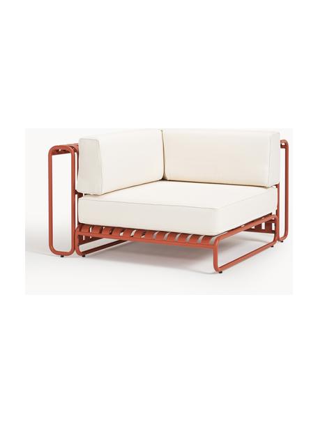 Tuin hoekmodule Caio, Bekleding: 100% polyester Met 20.000, Frame: aluminium, Gebroken wit, terracotta, B 115 x D 115 cm