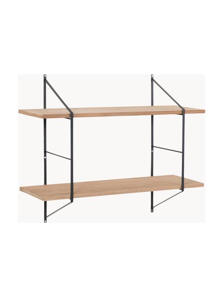 Klein wandrek Belfast met metalen frame, Frame: gepoedercoat metaal, Gelakt paulowniahout, B 76 x H 63 cm