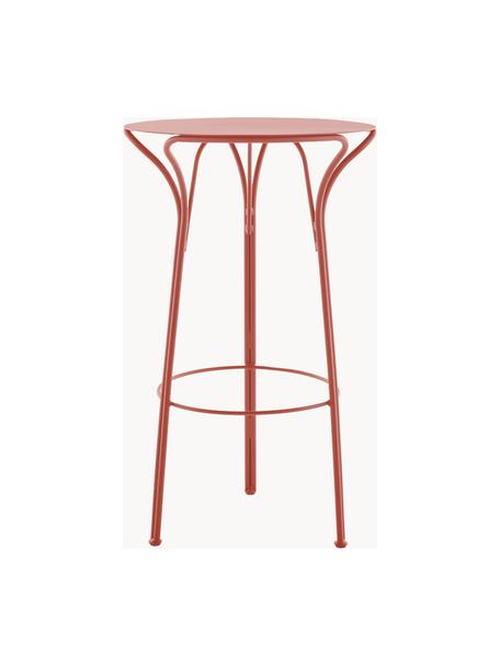 Table haute de jardin ronde Hiray, Ø 60 cm, Acier galvanisé, laqué, Rouge rouille, Ø 60 cm