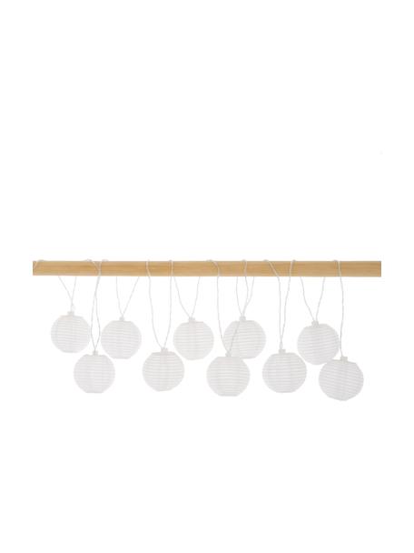 Solární světelný LED řetěz Ball, 270 cm, 10 lampiček, Bílá, D 270 cm