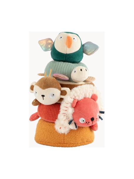 Stapelspeelgoed Wildlife, set van 5, Bekleding: 80% katoen, 20% polyester, Meerkleurig, Ø 14 x H 27 cm