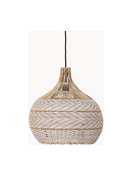 Lámpara de techo de stock Christa, Pantalla: stock, Anclaje: metal recubierto, Cable: cubierto en tela, Beige, Ø 40 x Al 40 cm