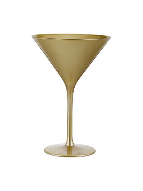 Bicchiere cocktail in cristallo Elements 6 pz, Cristallo rivestito, Dorato, Ø 12 x Alt. 17 cm