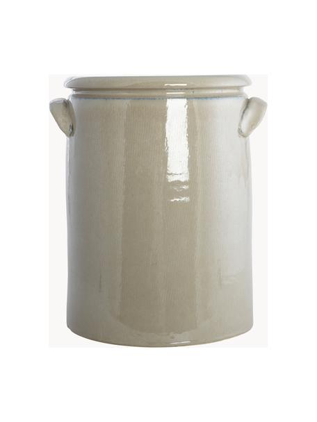 Blumentopf Pottery, H 36 cm, Weißer Ton, Hellbeige, Ø 30 x H 36 cm