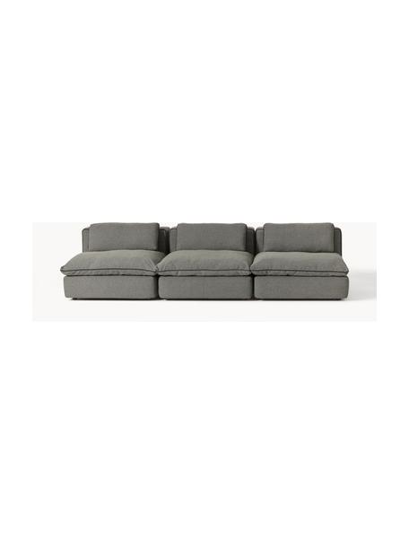 Modulares Sofa Felix (3-Sitzer), Bezug: 100 % Polyester Der strap, Gestell: Massives Kiefern- und Fic, Webstoff Dunkelgrau, B 300 x T 110 cm