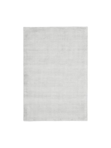 Handgeweven viscose vloerkleed Jane, Onderzijde: 100% katoen Het in dit pr, Zilvergrijs, B 120 x L 180 cm (maat S)