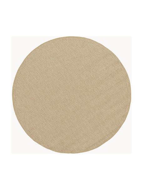 Tappeto rotondo da interno-esterno Toronto, 100% polipropilene, Beige, Ø 120 cm (taglia S)