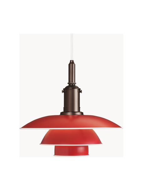 Lámpara de techo PH 3½-3, Pantalla: aluminio recubierto, Cable: cubierto en tela, Rojo, cobre, Ø 33 x Al 31 cm