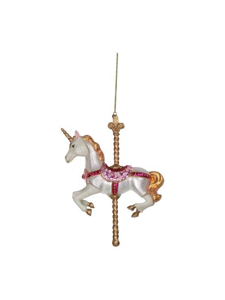 Baumanhänger Unicorn , Glas, Mehrfarbig, B 12 x H 16 cm