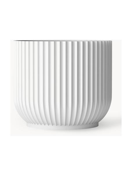 Cache-pot en porcelaine Lyngby, haut. 16 cm, Porcelaine, Blanc, Ø 18 x haut. 16 cm