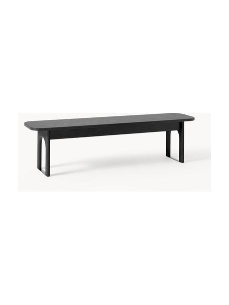 Banc Apollo, tailles variées, Chêne noir laqué, larg. 180 x prof. 37 cm