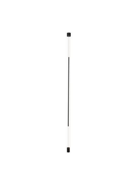 Lámpara de techo con fijación al suelo LED de diseño Elettra, Lámpara: aluminio recubierto, Anclaje: aluminio recubierto, Cable: metal, Negro, Ø 7 x Al 120 cm