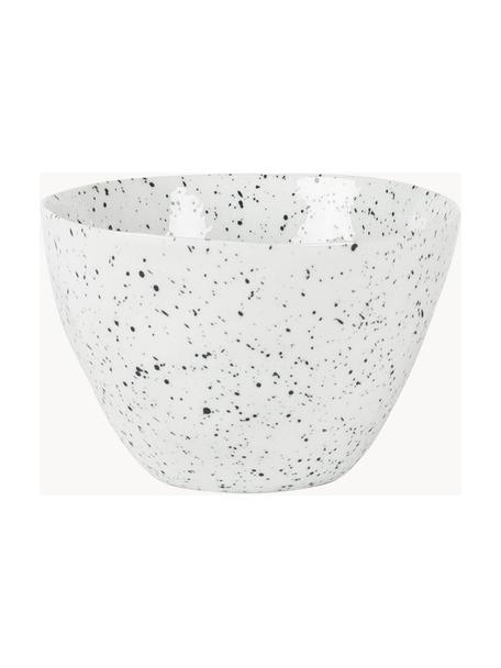 Cuencos de porcelana Poppi, 2 uds., Porcelana, Blanco moteado, Ø 15 x Al 10 cm