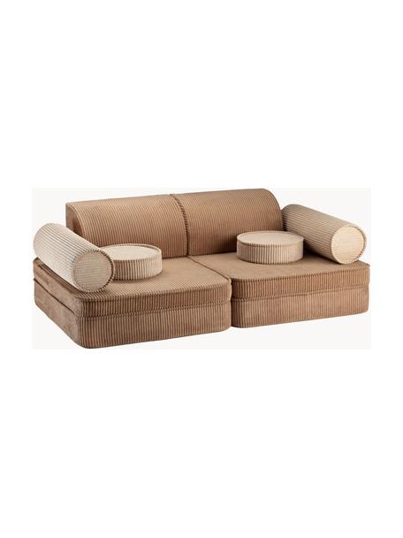 Sofa dla dzieci Sugar, Tapicerka: sztruks (100% poliester) , Nugatowy sztruks, beżowy, S 132 x G 79 cm