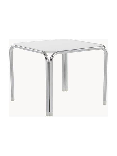 Odkladací stolík Dyton, Biela, odtiene chrómovej, Š 45 x V 35 cm