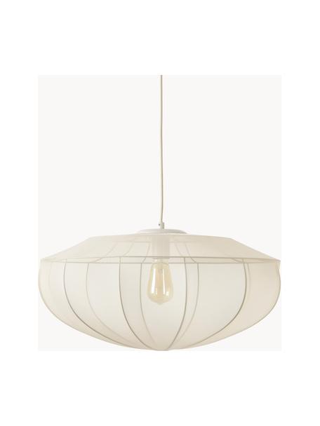 Lampa wisząca z siateczki Beau, Stelaż: metal malowany proszkowo, Jasny beżowy, Ø 60 x W 29 cm