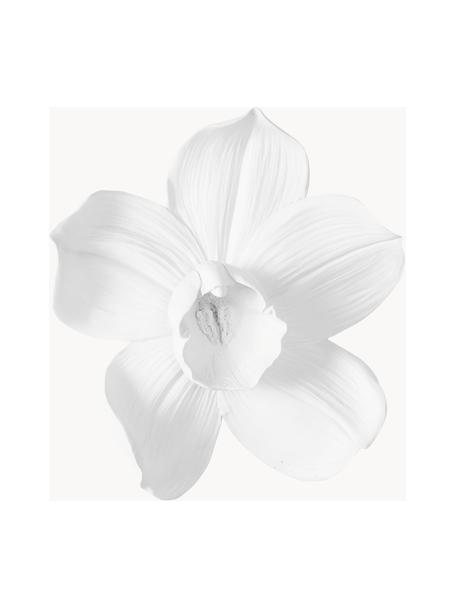 Dekoracja ścienna Orchid, Poliresing, Biały, S 40 x W 44 cm