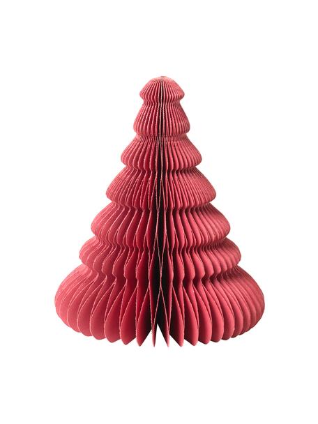 Dekoracja plisowana Paper Pine, Papier, Czerwony, Ø 13 x W 15 cm