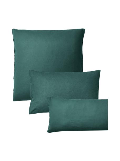 Flanelový povlak na polštář z bavlny Biba, Lesní zelená, Š 40 cm, D 80 cm
