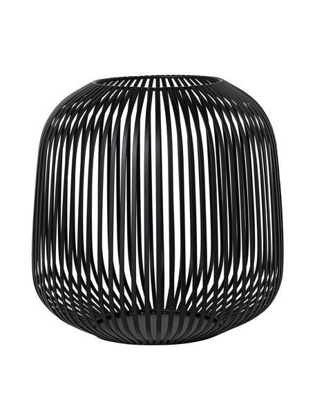 Lanterna moderna nera Lito, Metallo rivestito, Nero, Ø 28 x Alt. 27 cm