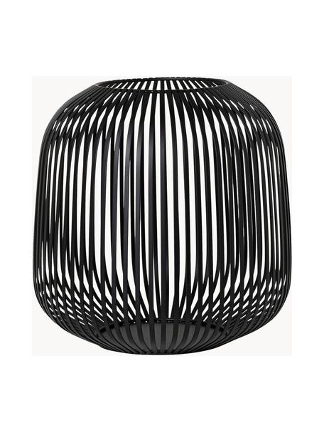 Photophore moderne Lito, Acier, revêtement par poudre, Noir, Ø 28 x haut. 27 cm