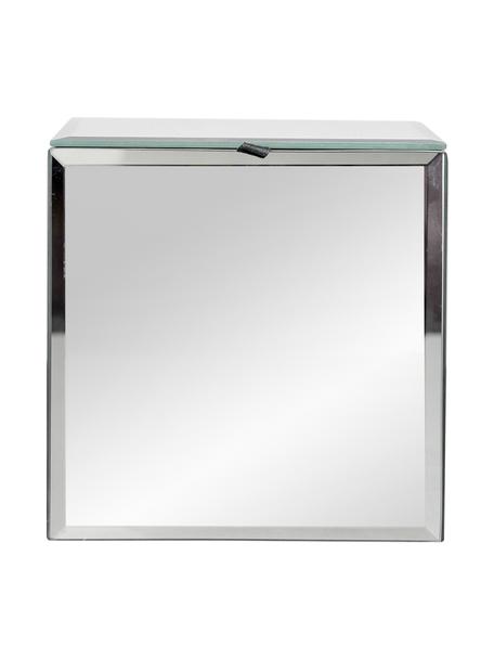 Boîte à bijoux en verre miroir Evie, Verre miroir, Verre miroir, larg. 15 x haut. 15 cm