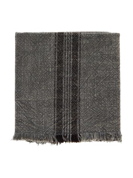 Pruhovaná bavlnená utierka Ripo, 2 ks, 100 %  bavlna, Tmavosivá, melírovaná, čierna, Š 50 x D 70 cm