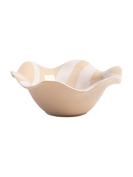 Insalatiera in dolomite Liquid Camel, Dolomite, Beige, bianco crema, Ø 28 x Alt. 11 cm